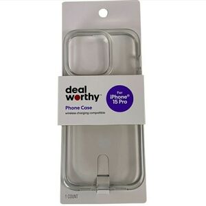 Deal Worthy Clear Phone Case Designed to Fit the iPhone 15 Pro. 
